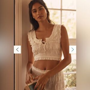 💜LyreBird by Anthropologie Sheer Ruffle Lounge Set – Bralette M & Shorts L